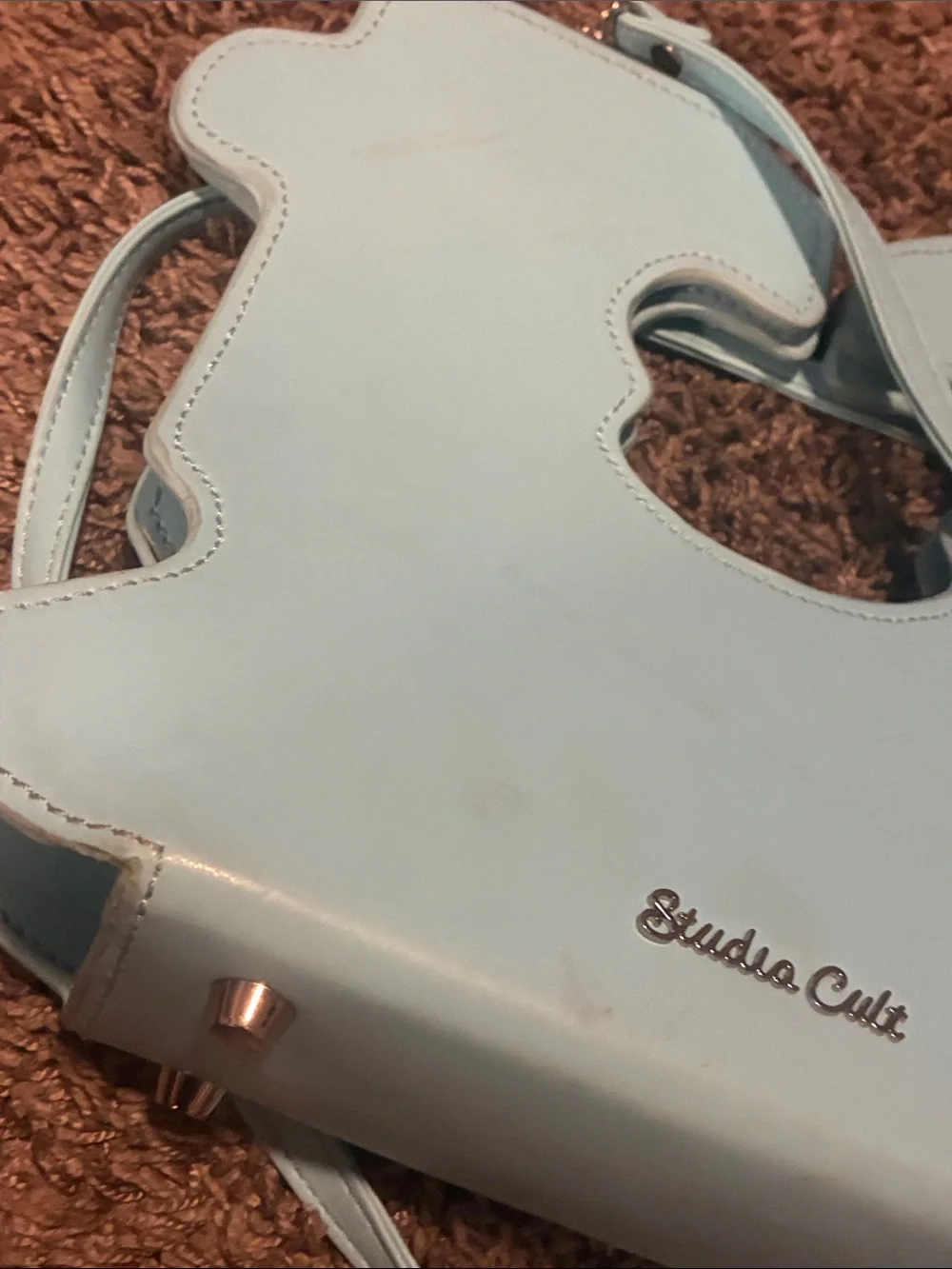 LET'S GET THIS BREAD Light Blue studio cult Crossbody Bag